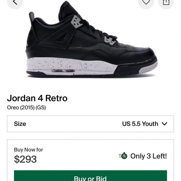 Jordan 4 Retro “Oreo” 2015 sneakers - Picture 11 of 11